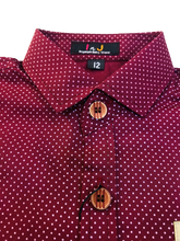 Polka Dots Shirt Maroon